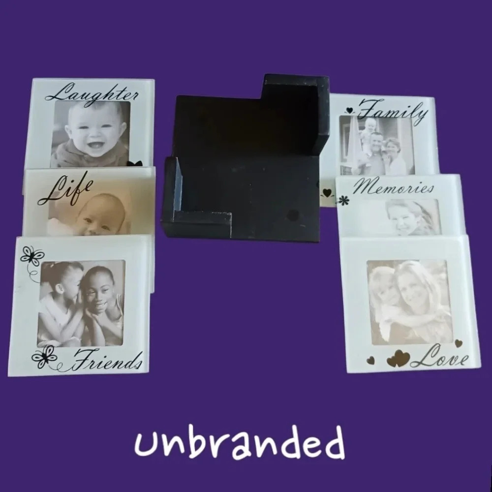 Photo glass coaster set of 6